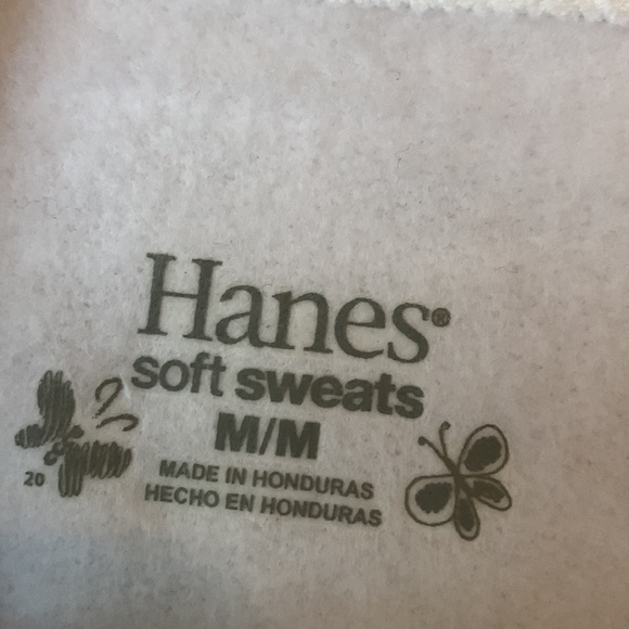 New Hanes Soft Sweats MEDIUM white pullover sweatshirt couple of marks - Picture 2 of 4
